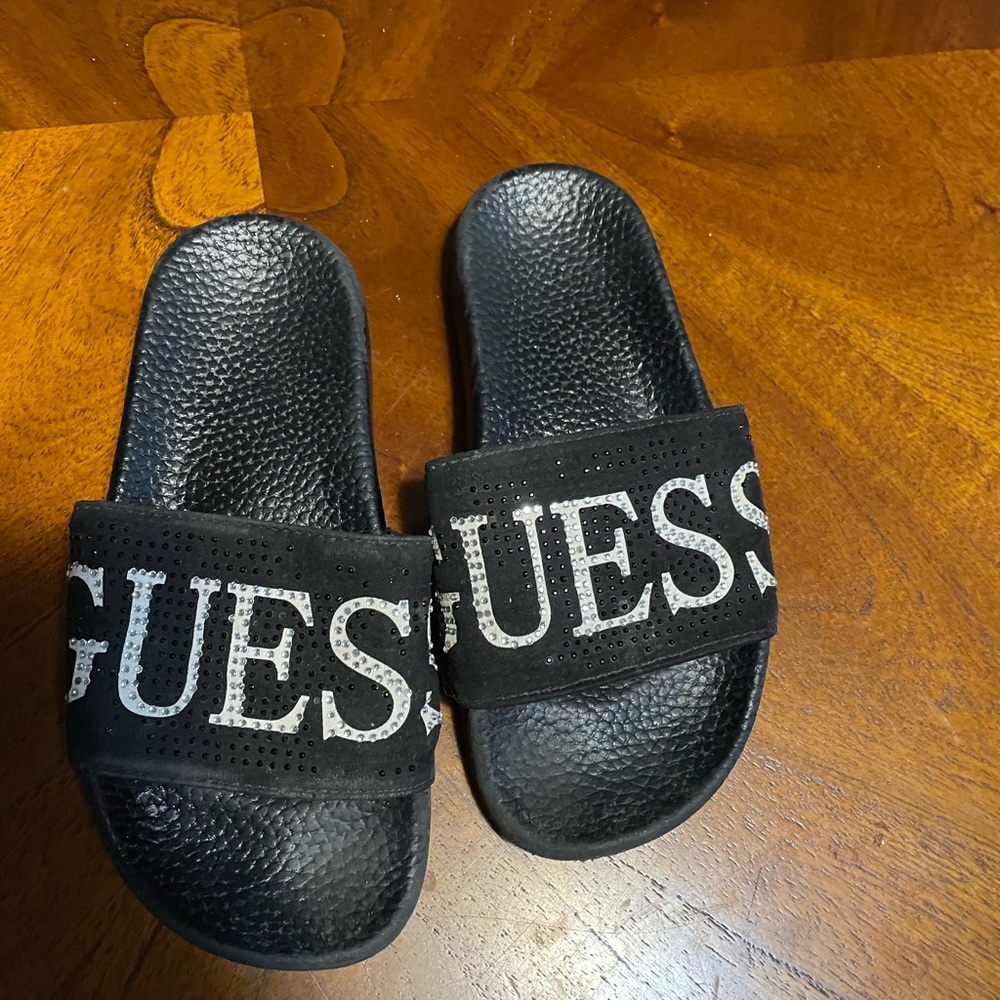 GUESS Kids Black Slide Sandals